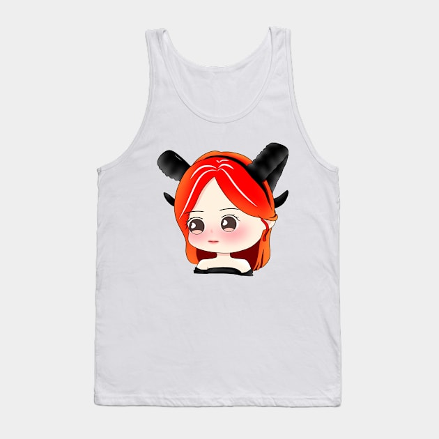 Cute Little Girl Tank Top by YellowArt